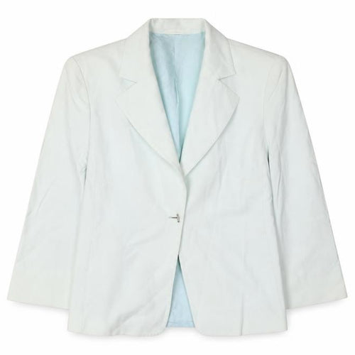 Caractère Women's Blue Blazer UK 10 Long Sleeve Notch Lapel