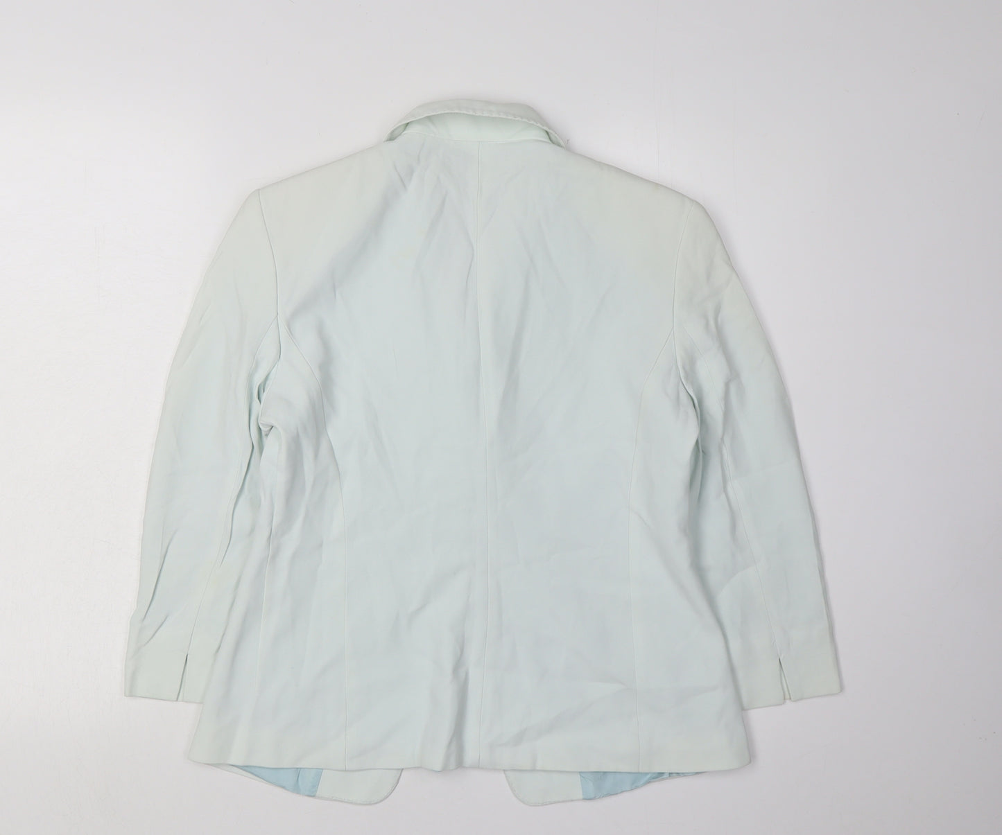Caractère Women's Blue Blazer UK 10 Long Sleeve Notch Lapel