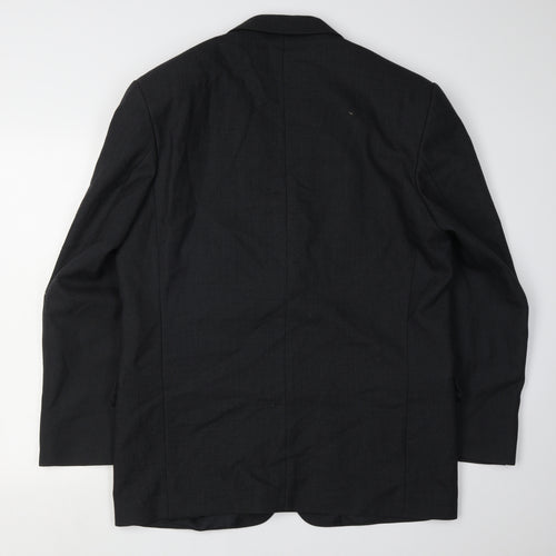 Next Men's Black Wool Regular Fit Blazer 42R