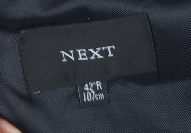 Next Men's Black Wool Regular Fit Blazer 42R