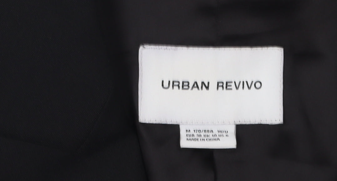 Urban Revivo Women's Black Blazer, Size 10, Double-Breasted
