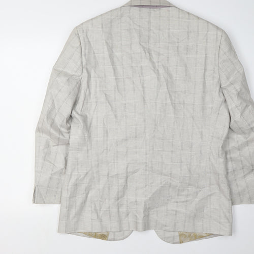 Pierre Cardin Men's Ivory Check Blazer, Size 40R, Formal