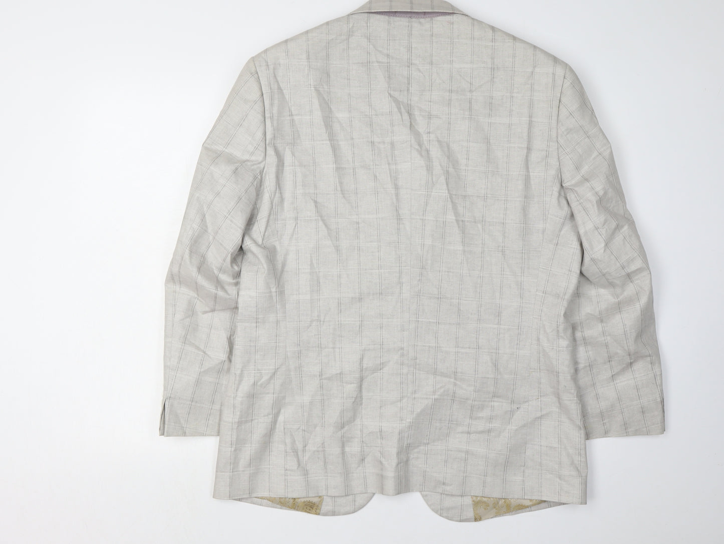 Pierre Cardin Men's Ivory Check Blazer, Size 40R, Formal