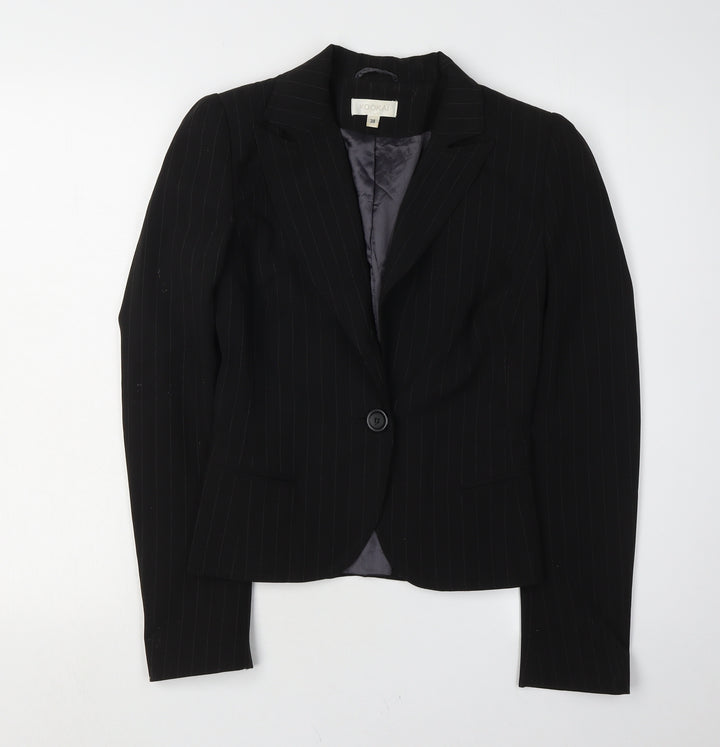 Kookai Women's Black Pinstripe Blazer Size 10