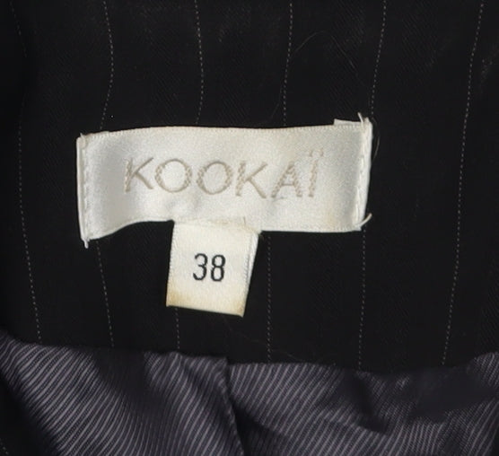 Kookai Women's Black Pinstripe Blazer Size 10