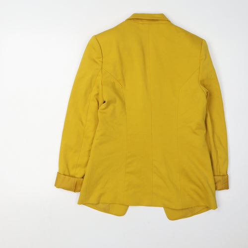 Oasis Women's Yellow Blazer Size 8, Notch Lapel, Long Sleeve