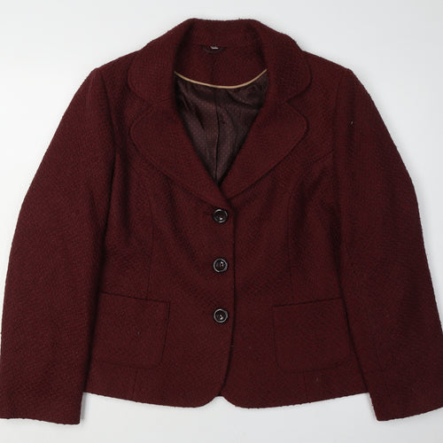 Isle Women's Red Blazer, Size 22, Three-Button