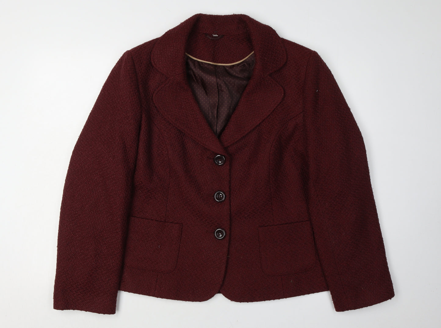 Isle Women's Red Blazer, Size 22, Three-Button