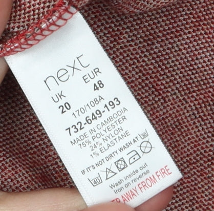 Next Women's Red Argyle Shift Dress Size 20