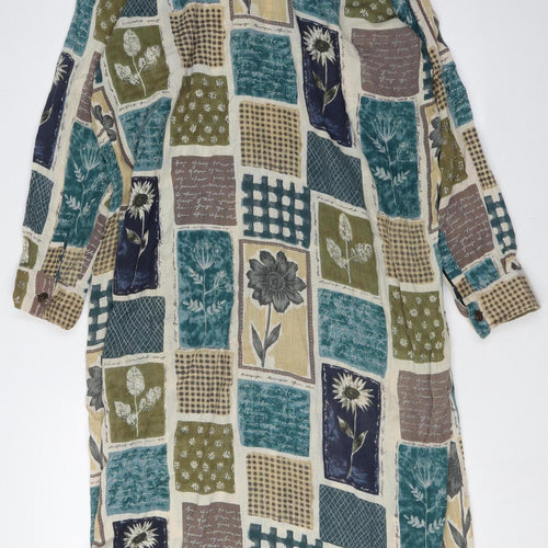 Monsoon Women's Floral Collared Shirt Dress Multicoloured L