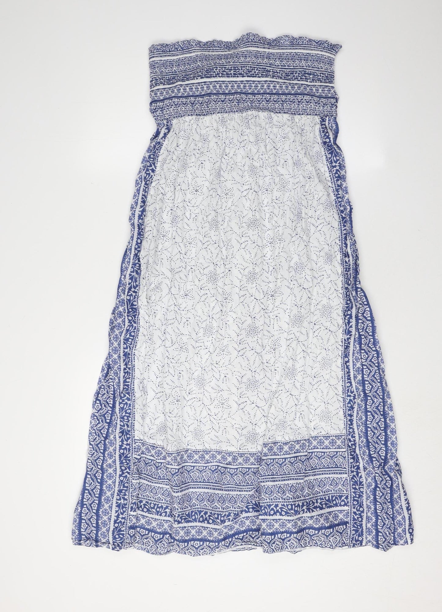 Monsoon Women's Blue Strapless Long Dress M