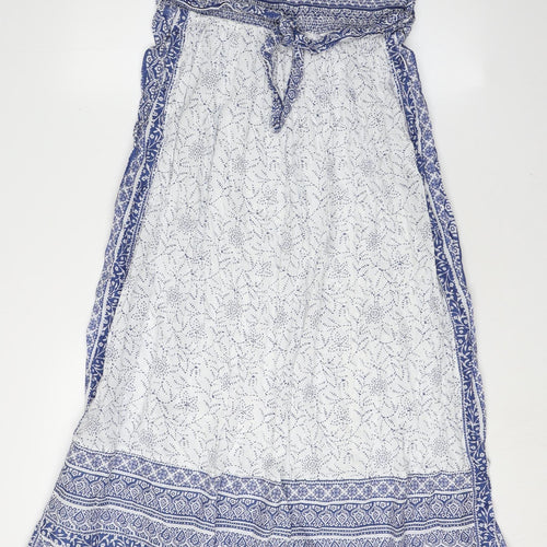 Monsoon Women's Blue Strapless Long Dress M