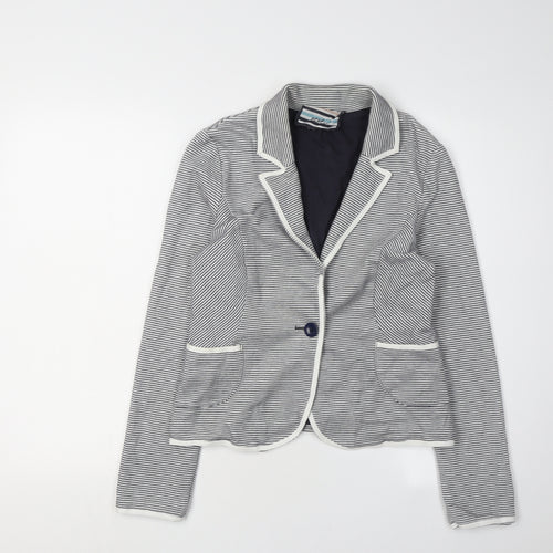 Next Women's Black Striped Blazer Size 12