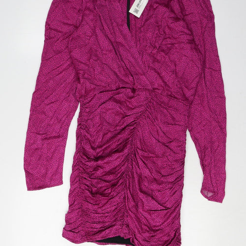 Zara Women's Pink Polka Dot Dress, Size S, Party Style