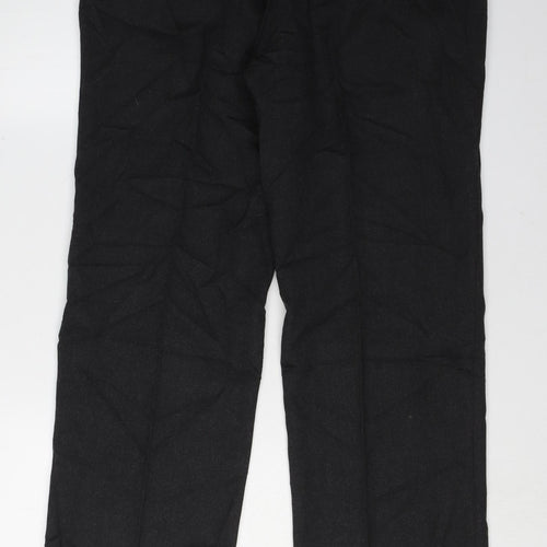 Brook Taverner Men's Black Dress Pants W36 Wool Blend