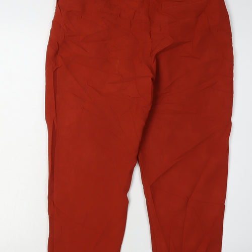 Topshop Red Paperbag Trousers for Women, Size 10