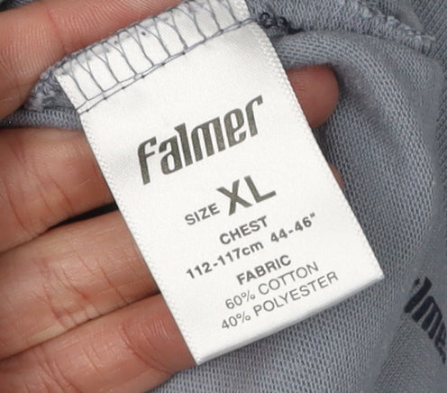 Falmer Men's Grey V-Neck T-Shirt XL