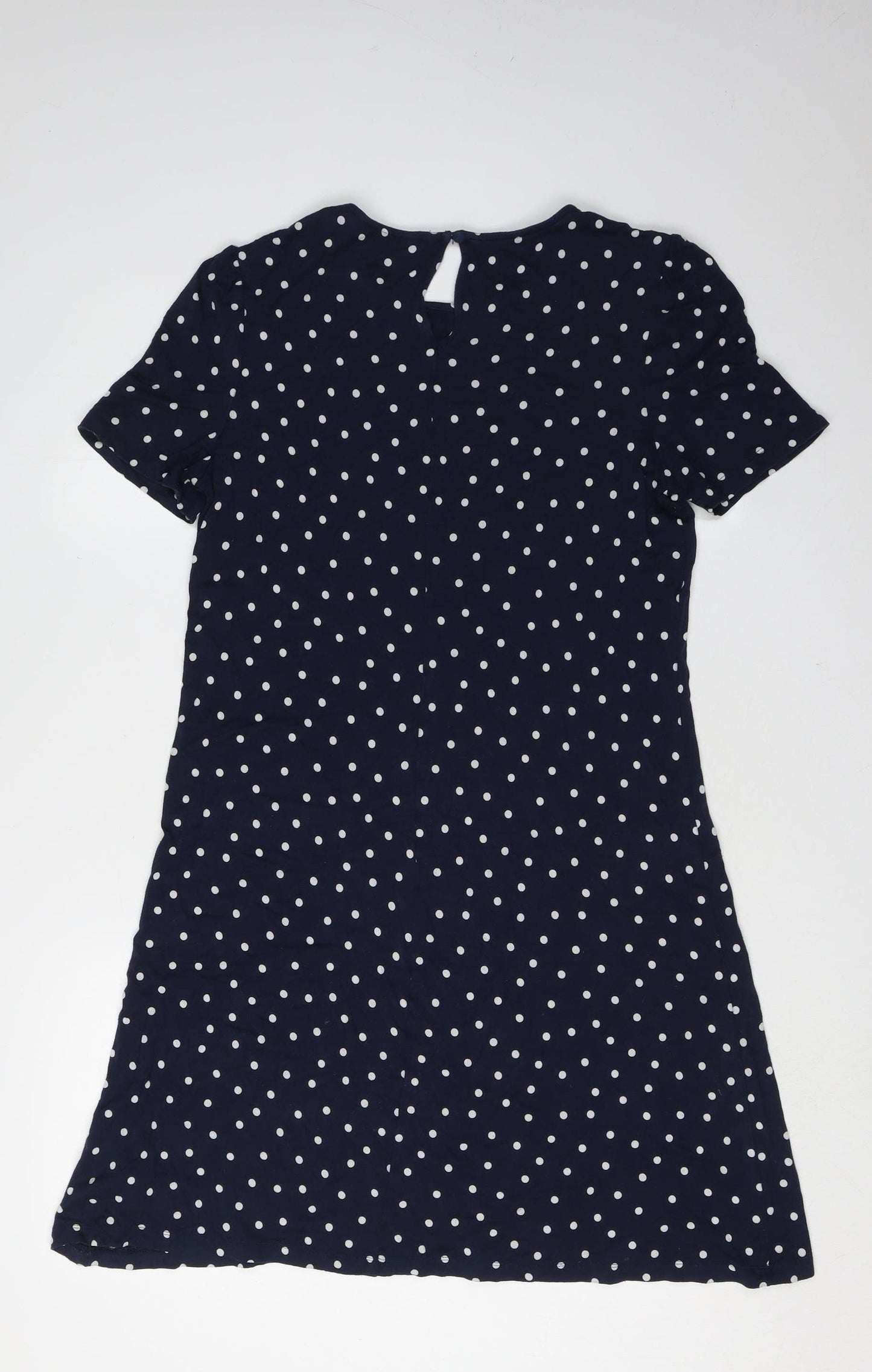 Marks and Spencer Women's Blue Polka Dot Dress, Size 12