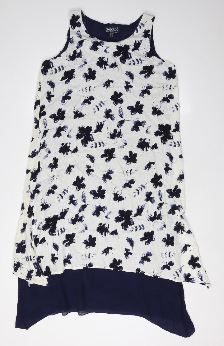 Saloos Women’s Multicoloured UK 12 Floral Hi-Low Dress