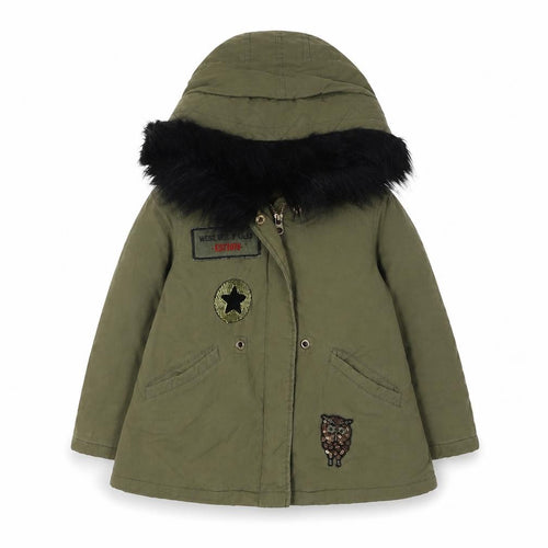 Zara Girls Green Parka Coat, Size 4 Years, Hooded, Lined