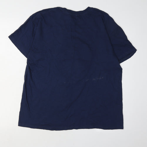 boohooMAN Blue Graphic Print T-Shirt for Men - Size S