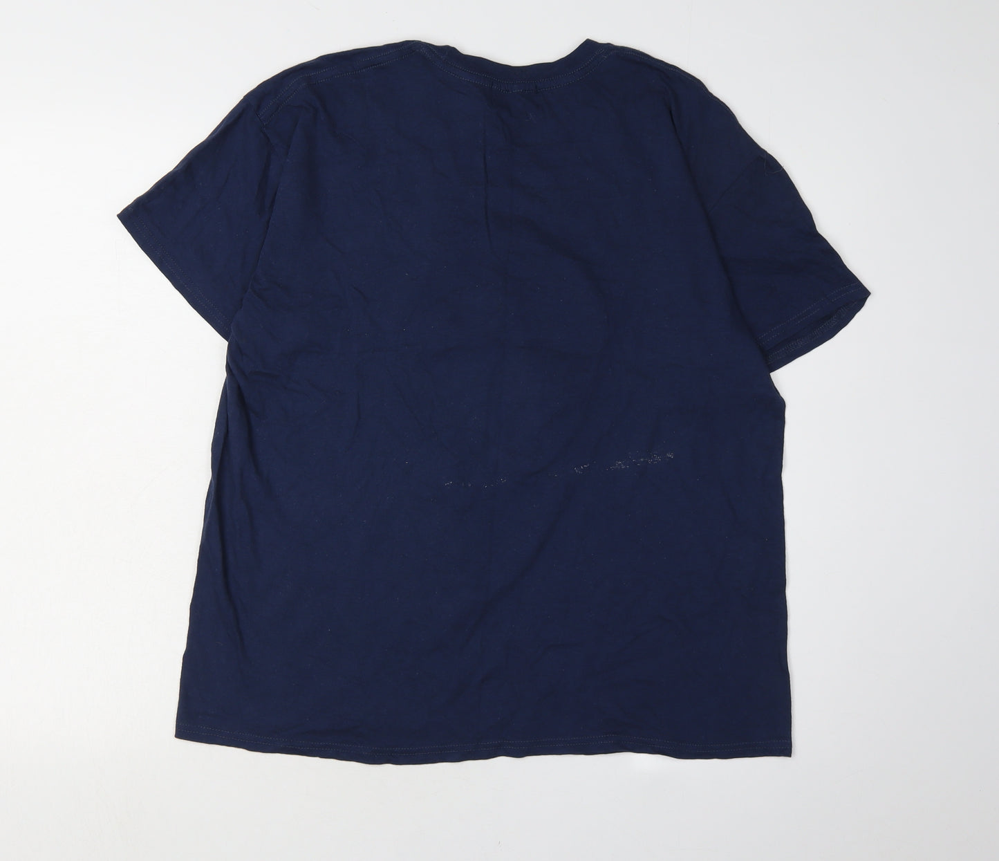 boohooMAN Blue Graphic Print T-Shirt for Men - Size S
