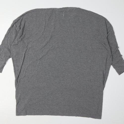 Asquith Women's Grey L Basic Dolman Sleeve Top