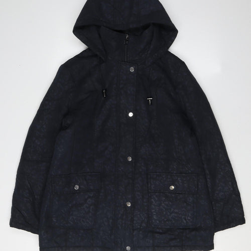 Finesse Women's Black Hooded Jacket Size 14