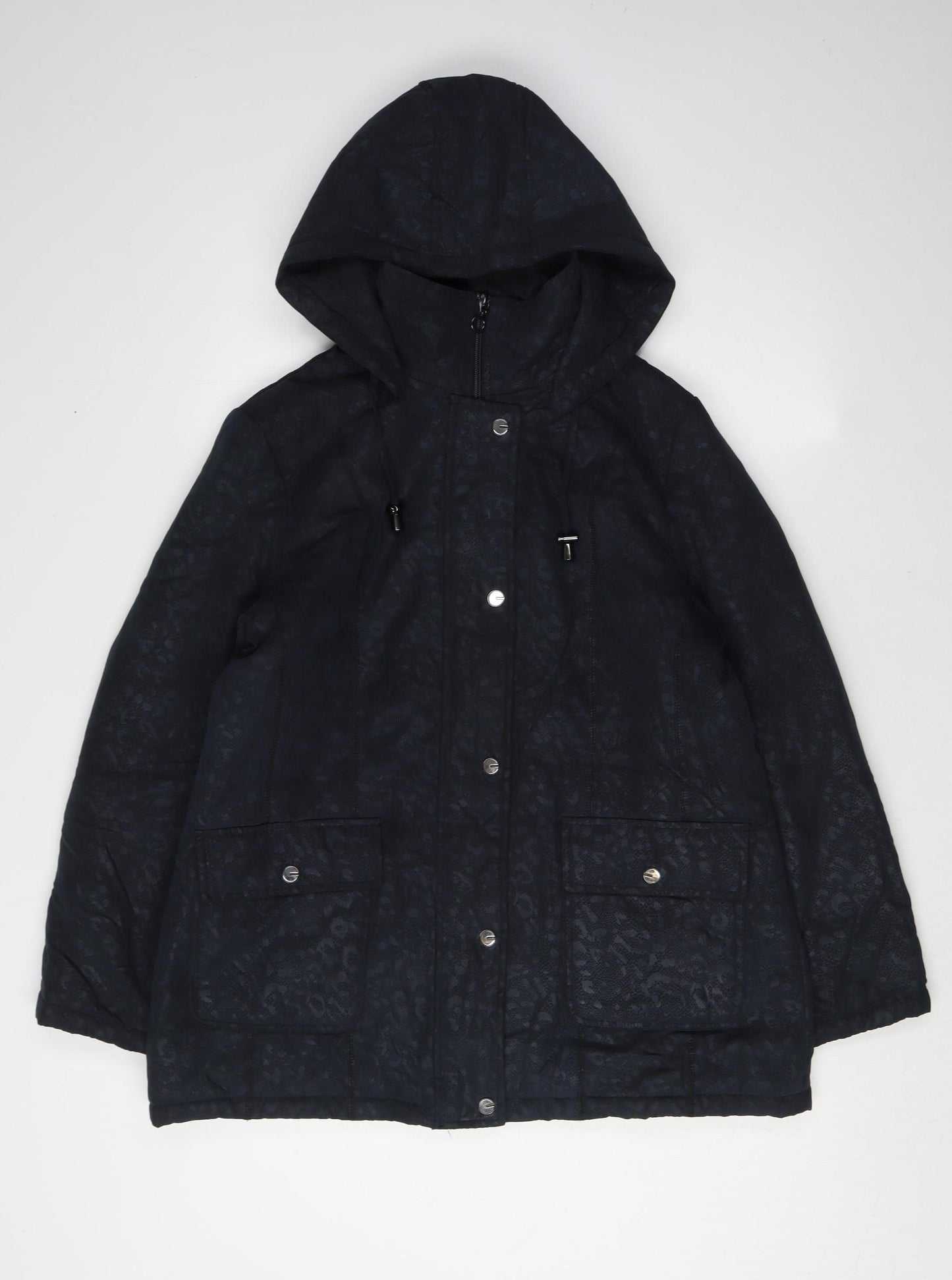 Finesse Women's Black Hooded Jacket Size 14