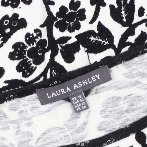 Laura Ashley Women’s Black Floral Dress Size 16