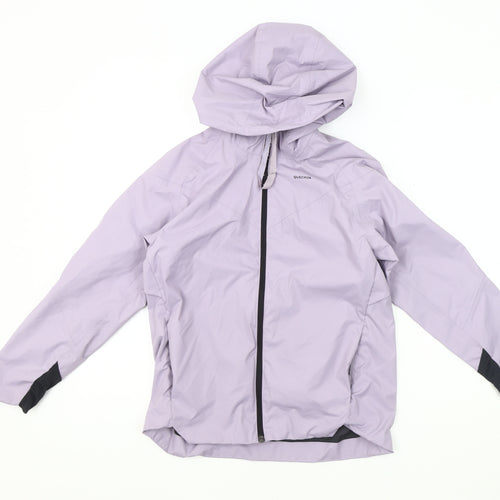 Quechua Kids Purple Waterproof Rain Jacket 14Y