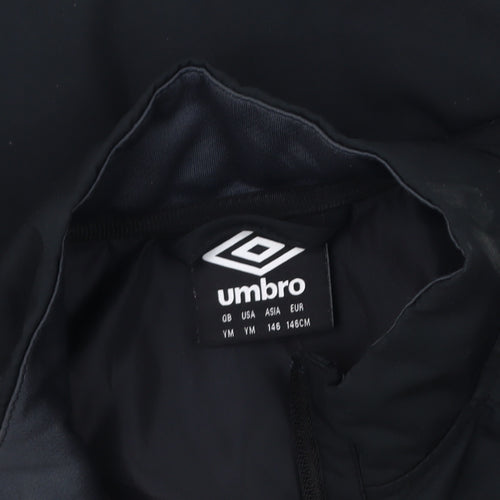 Umbro Boys Black Puffer Jacket 11 Years Lightweight Sports