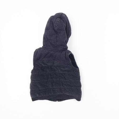 Disney Unisex Blue Puffer Jacket 9-12 Months Hooded