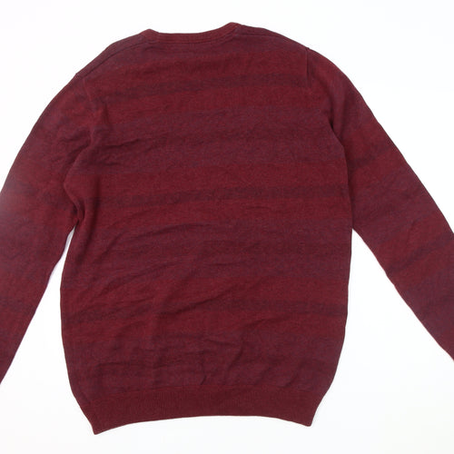 Fat Face Men's Red Wool Pullover Jumper - Size L