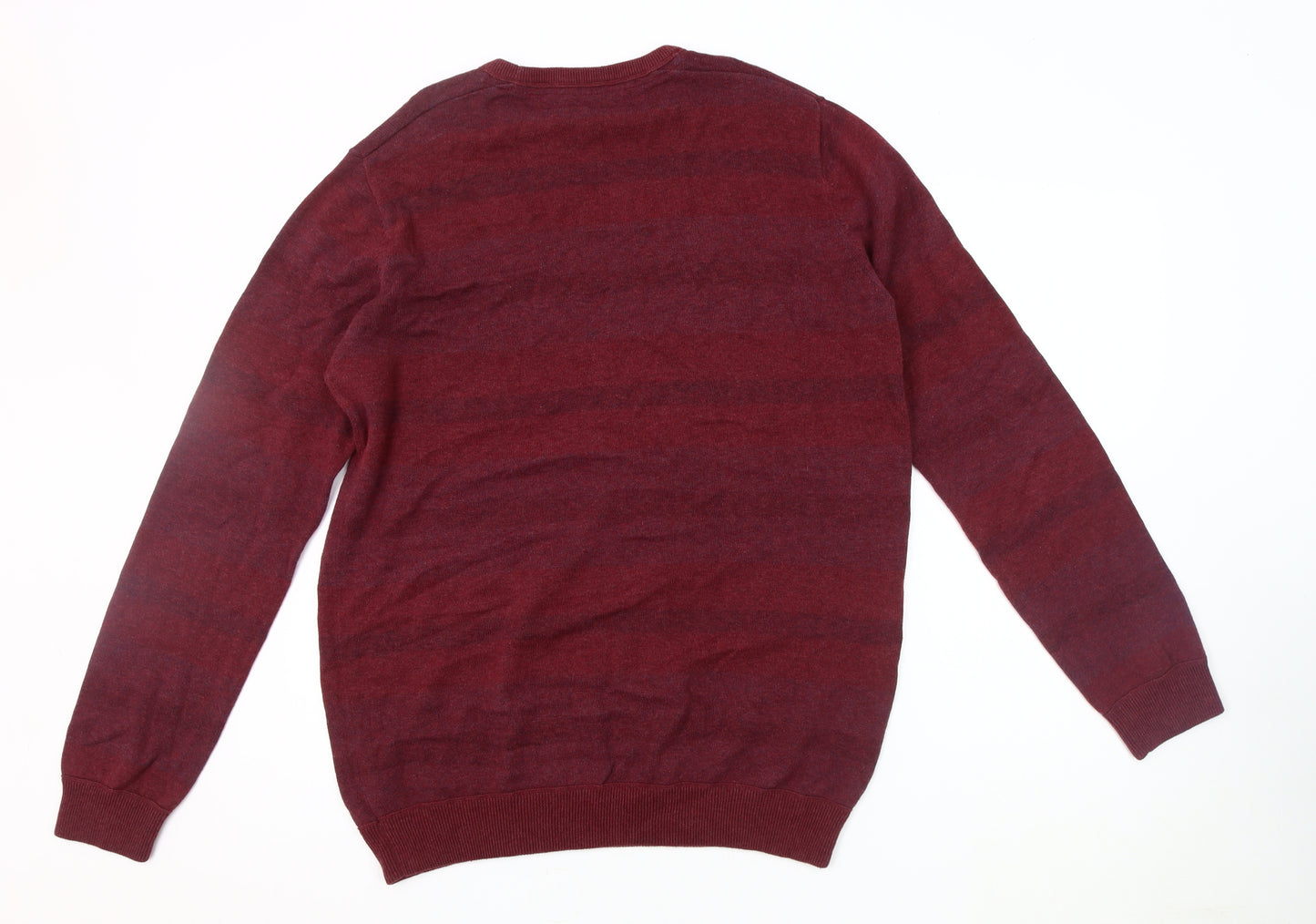 Fat Face Men's Red Wool Pullover Jumper - Size L