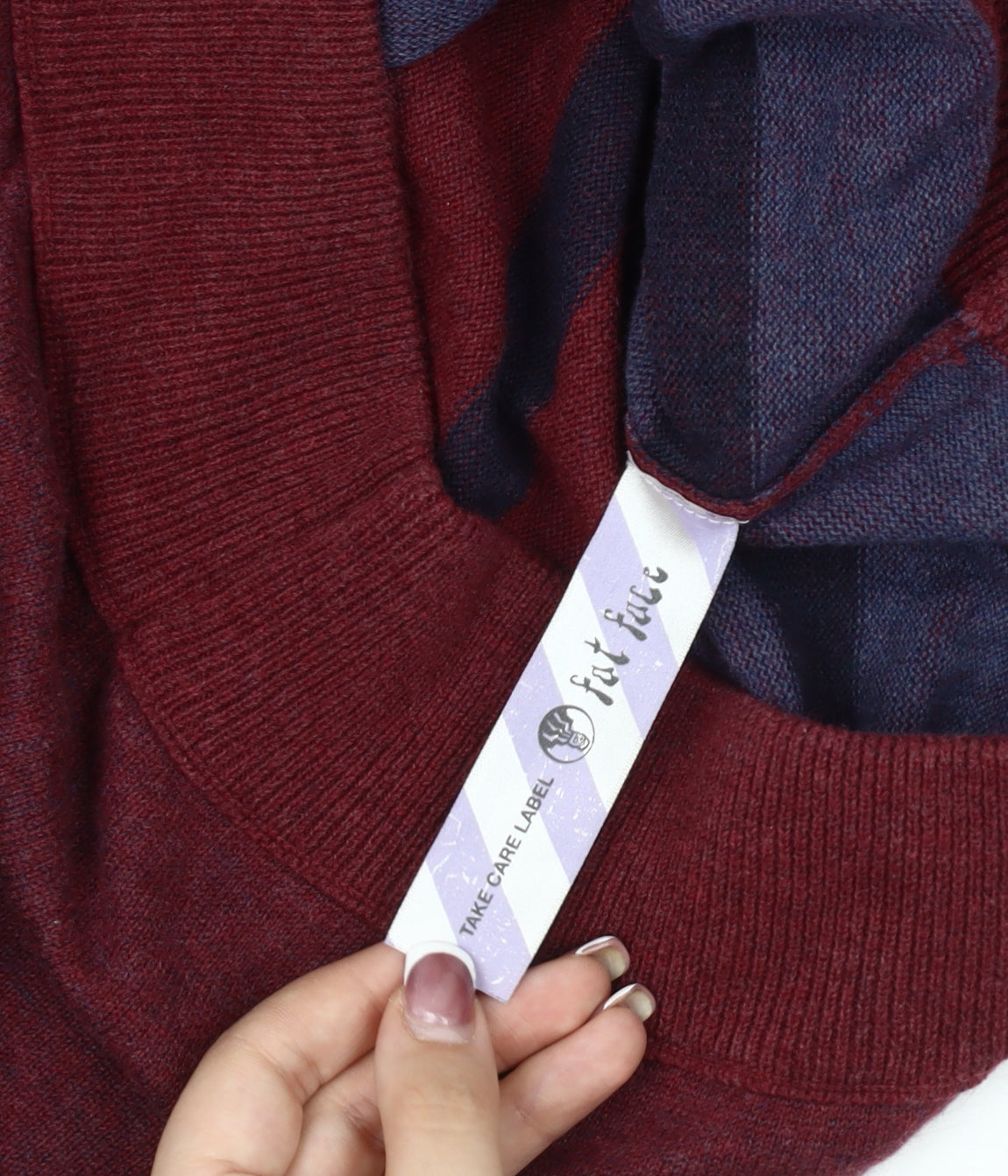 Fat Face Men's Red Wool Pullover Jumper - Size L