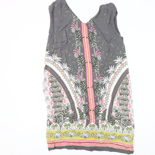 White Stuff Grey Floral V-Neck Sleeveless Dress