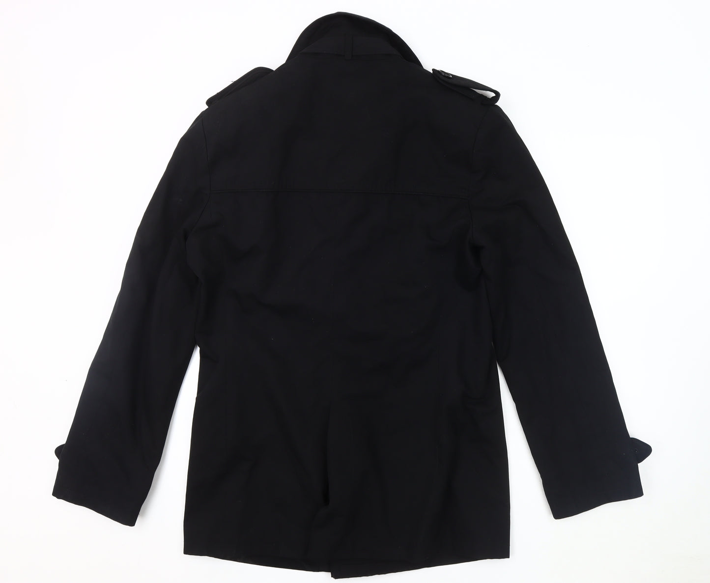 Next Men's Black Pea Coat - Medium - Classic Style