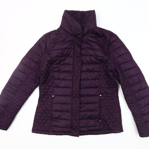 Olsen Purple Quilted Women's Jacket - Size S, Casual Winter Wear