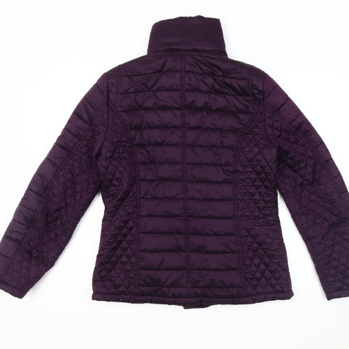Olsen Purple Quilted Women's Jacket - Size S, Casual Winter Wear