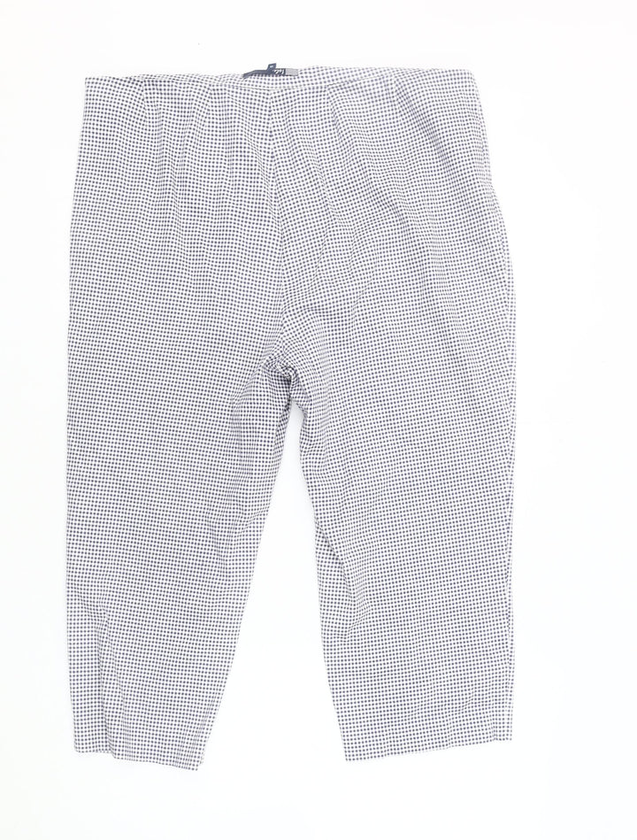Isle Women's Blue Check Cropped Trousers Size 16