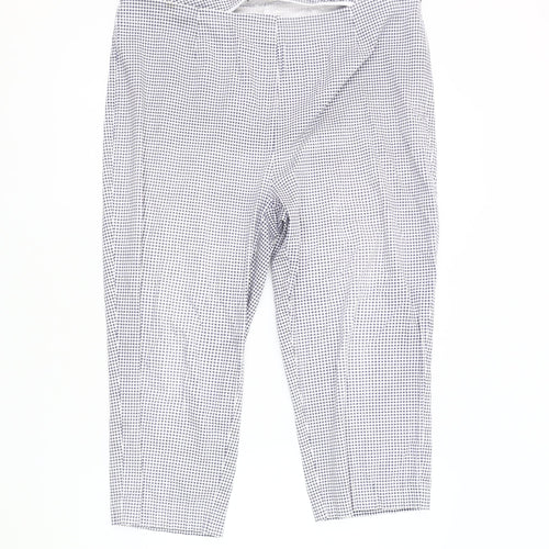 Isle Women's Blue Check Cropped Trousers Size 16