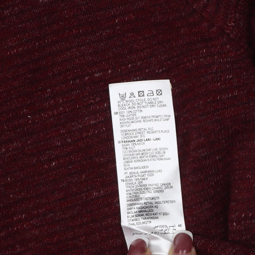 RJR John Rocha Men's Red Pullover Jumper, L