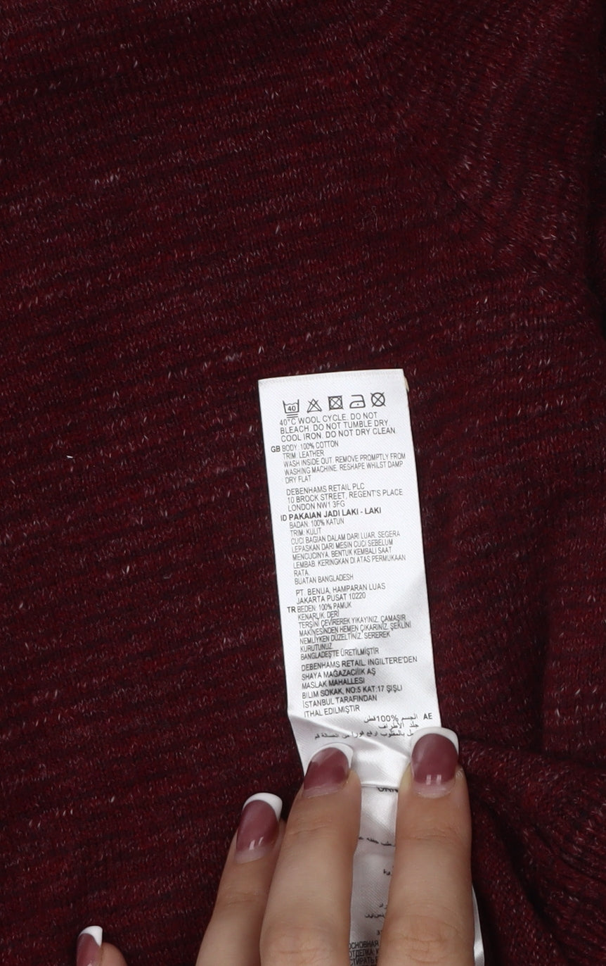 RJR John Rocha Men's Red Pullover Jumper, L