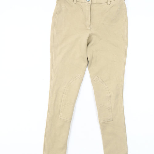 Wessex Girls Beige Trousers 11-12 Years Cotton Button Closure