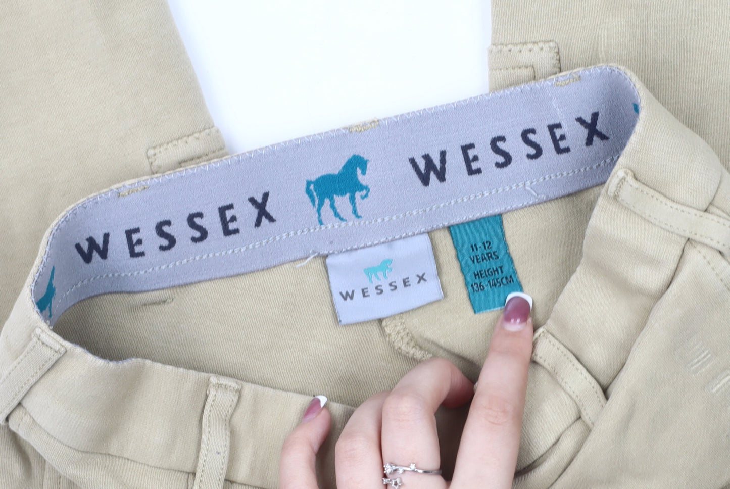 Wessex Girls Beige Trousers 11-12 Years Cotton Button Closure