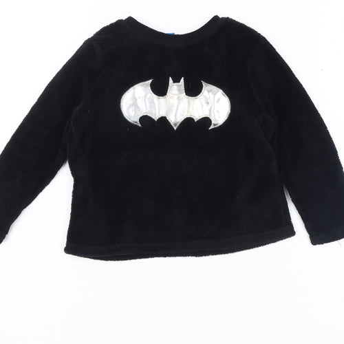 Boys Black Batman Fleece Pyjama Top, 3 Years, Superhero Graphic