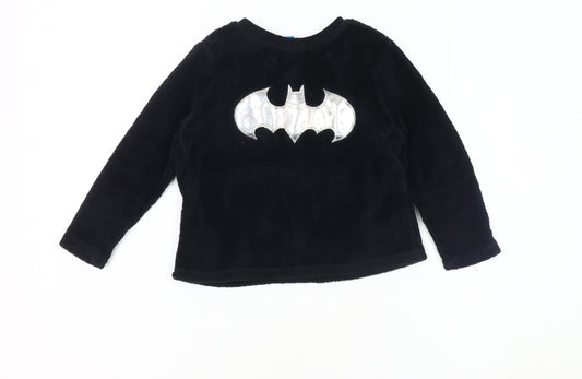 Boys Black Batman Fleece Pyjama Top, 3 Years, Superhero Graphic