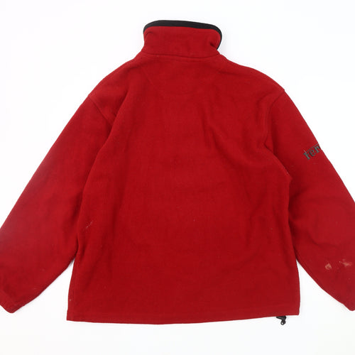 Ferrari Men's Red Pullover Sweatshirt M Logo 1/4 Zip