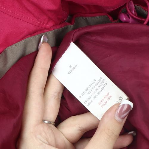 Peter Storm Women's Red Water Resistant Parka Jacket Size 10